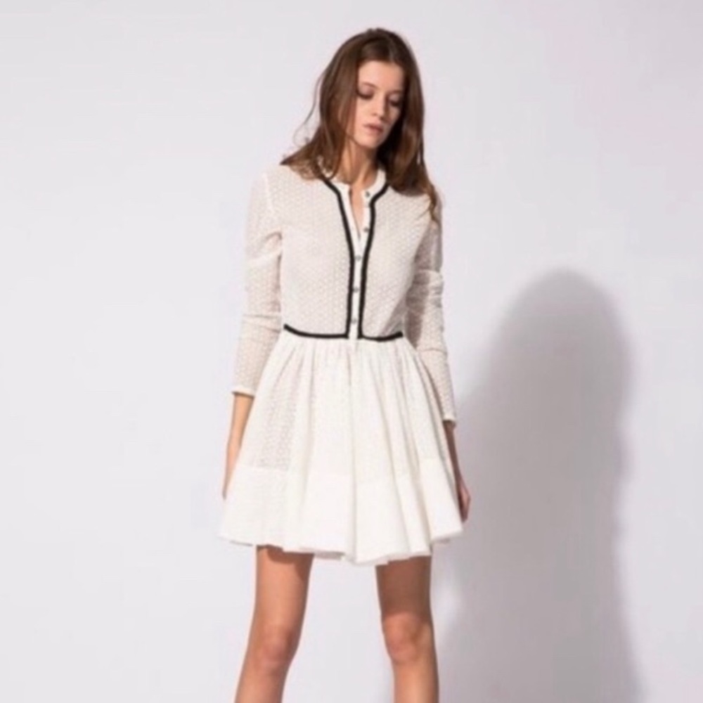 Maje white lace long sleeve dress - worn once